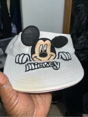 Mickey Mouse White Kids Visor Hat